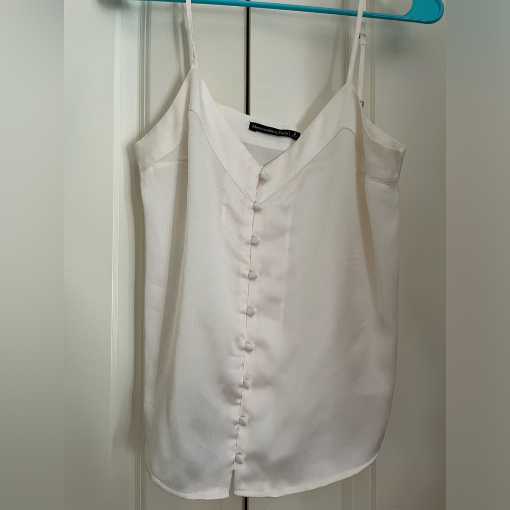 white tank top by abercrombie & fitch, size S